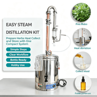 Équipement de distillation de laboratoire, kit d'appareils de distillation, ensemble complet de verrerie, gratuit pour une utilisation sûre en laboratoire