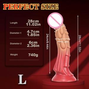 Neuer Weicher Flüssig-Silikon Monster-Tier Großer <span class=keywords><strong>Dildo</strong></span> Starker Saugnapf Masturbator Sexspielzeug für Frauen S-XL Größe - Product Image 4