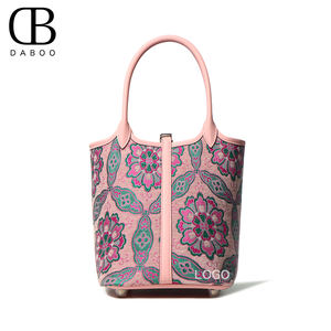 Nouveau Style chinois rapide peau de vache serrure conception <span class=keywords><strong>aquarelle</strong></span> imprime légumes panier sac personnalisé mode luxe femmes sacs à main - Product Image 4