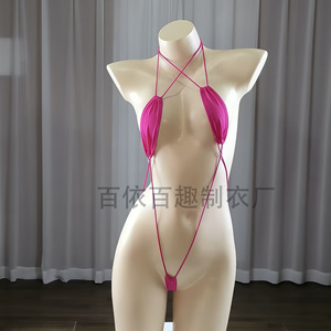 Sexy <b>Bodysuit</b> Women White Spandex Satin See Through Lingerie Set Lianyungang Origin - Product Image 3