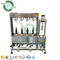 Machine de remplissage semi-automatique isobare de canettes et bouteilles CO2, 2 à 4 buses, pour boissons gazeuses, bière et soda, 1500 BPH