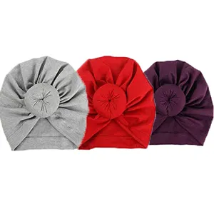 Per il Bambino Appena Nato del Cotone Cappelli Del Bambino Del Cappello Del Bambino di Inverno Pianura Tinto 100% Cotone CASQUETTE Controllato Unisex