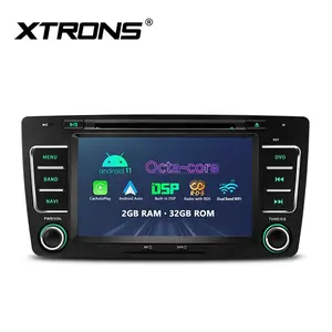 XTRONS-radio con android para coche, pantalla táctil de 7 pulgadas, doble din, carplay con apple, estéreo, Android, para Skoda Octavia Yeti