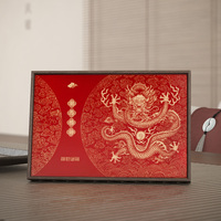 Décoration de table rectangulaire de style chinois avec symboles Dragon et Cheval pour la maison, le bureau ou l'environnement de travail – Écologique et de haute qualité