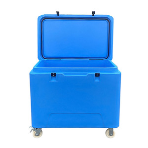 Conteneurs isothermes portables et réutilisables de <span class=keywords><strong>haute</strong></span> qualité, rotomoulés, modernes, 330L, avec roulettes de transport, personnalisables, pour la conservation des aliments et de la glace sèche - Product Image 4