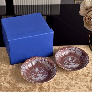 Vaisselle en céramique italienne en gros, ensemble de deux bols à salade de 6,75 pouces, idéal pour offrir en cadeau et pour la maison - Product Image 3