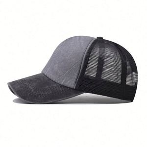 Gorra Trucker Personalizada Vintage, Unisex, de Lona, Mezclilla, Malla y Espuma, Ajustable, Lisa, de Algodón Lavado - Product Image 3