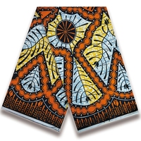 Kain Batik Lilin Afrika Motif Bunga Cetakan Tradisional Bahan Pakaian Dekorasi Rumah untuk Tas Anak Laki-laki, Gorden, dan Sarung
