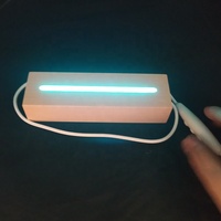 Plaque acrylique vierge personnalisée, lampe à illusion visuelle 3D, base en bois, forme rectangulaire, base de lampe de nuit LED 3D