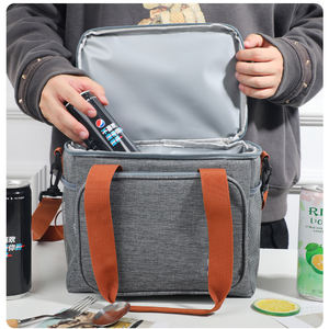 Sac à déjeuner à double couche, glacière pour femmes, grande capacité, sac fourre-tout pour femmes adultes, sacs à déjeuner thermiques étanches - Product Image 4