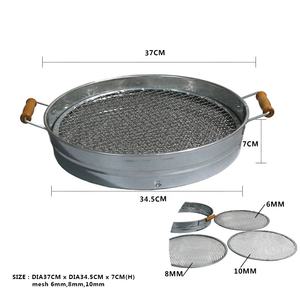 Tamis de jardin en métal galvanisé avec poignées en bois Énigme de sol avec 3 écrans à mailles interchangeables Tamis de sol de jardin rond - Product Image 2