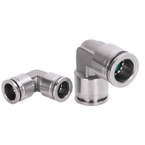 Baocn Stainless Steel Pneumatic Fittings 4 6 8 10 14 16 Mm <b>Quick</b> Connect Locknut Type For Air Hose <b>Connector</b> - Product Image 5