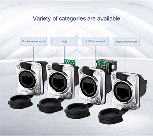 IP68 không thấm nước RJ45 Ethernet kết nối công nghiệp Ethernet Bảng điều chỉnh cắm ổ cắm kết nối - Product Image 4