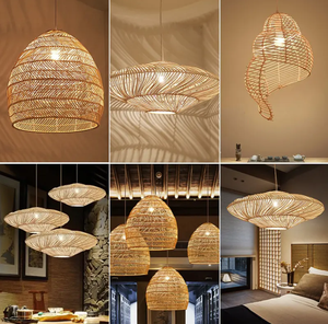 Marcos de pantalla Happy <span class=keywords><strong>Jack</strong></span>, luz colgante, cubiertas de lámpara de ratán, marco decorativo - Product Image 6