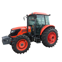 Digunakan untuk Traktor Pertanian 4WD 95HP Diesel Turbocharged dengan Gearbox 12-Percepatan, Kabin AC Tertutup untuk Lahan Sawah dan Lahan Kering