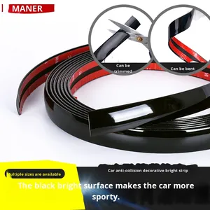 Universal Glossy Black <strong>PVC</strong> Door Edge Frame Strip Anti-Collision and Anti-Scratch Bumper <strong>Window</strong> <strong>Trim</strong> for Cars - Product Image 3