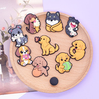 Breloques pour chaussures en forme de chien de dessin animé HY, en PVC souple, clips pour chaussures, accessoires DIY pour bracelets et coques de téléphone, décorations pour chaussures en forme de chiot