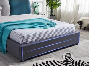 Cama de Día Tapizada en Madera, Estilo Americano Moderno, Diseño Creativo Minimalista Nórdico, Cama Individual Unisex para Dormitorio Infantil - Product Image 3