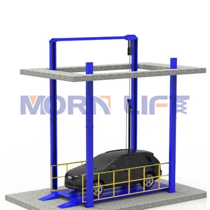 MORN yüksek görev dikey yük asansör kapalı CE ISO elektrikli depo kargo asansörü dört sonrası araba kaldırma platformu