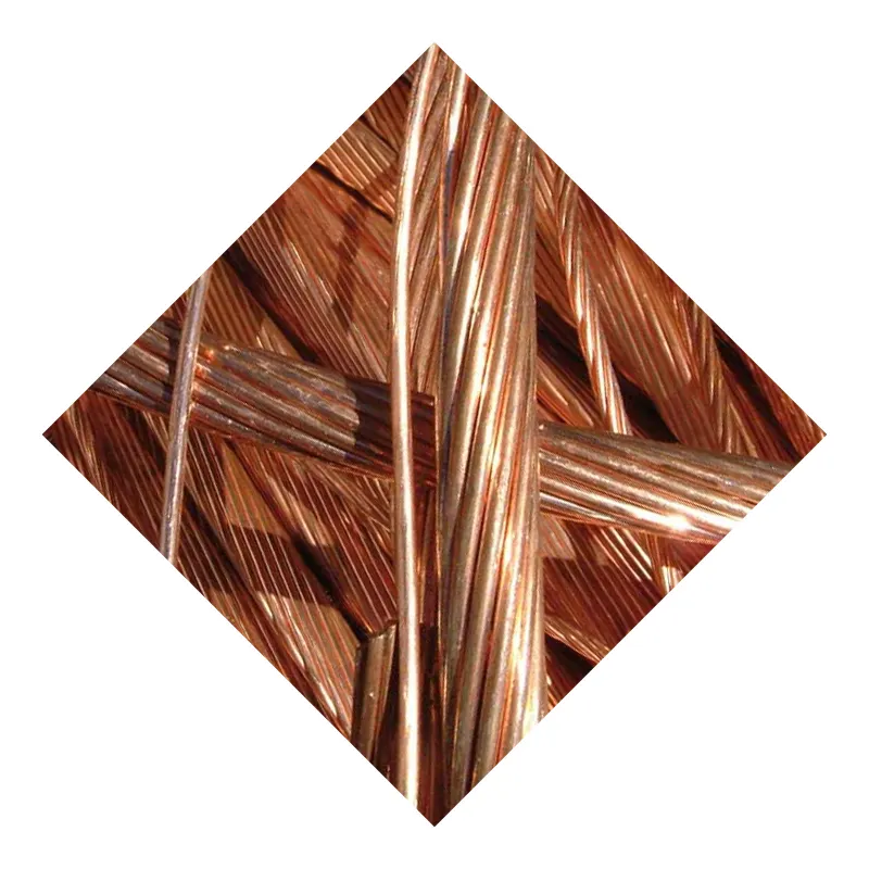Buenas características de radiofrecuencia Alambre de chatarra de cobre industrial Cable de pureza 99.9% Alambre de cobre