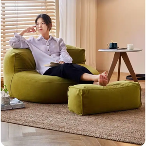 Fauteuil pouf géant rond vert orange confortable pour salon, vente chaude, avec rembourrage - Product Image 5