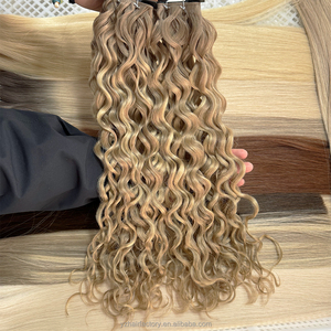 Extensions de cheveux naturels double épaisseur à pointe kératine, lisses, vierges, à pointe plate, 20 pouces - Product Image 3