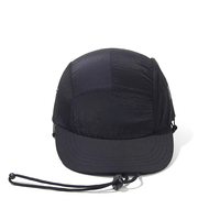 Casquette de sport d'extérieur personnalisée en gros, non structurée, 5 panneaux, séchage rapide, imperméable, pour le camping