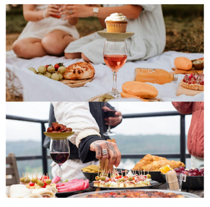 Assiettes apéritif petites planches de charcuterie couvercles de <span class=keywords><strong>verre</strong></span> à vin pour empêcher les insectes d'entrer ensemble de 10 <span class=keywords><strong>verre</strong></span> à vin en bambou garniture de charcuterie - Product Image 5