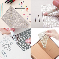 Pochoir de modèle de dessin multifonctionnel en métal pour l'agenda Bullet Planner Journal Stencil Scrapbook Schedule Book Diary