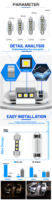 Luz Interior LED Festoon S2 F1 3SMD 3838 Chips, Fácil Instalación, Canbus Fuerte, Sin Errores, Sin Parpadeo, Sin Hiperflash para Automóvil