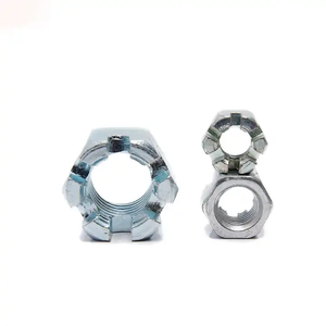 Tuercas hexagonales ranuradas YueTong al por mayor M6 M8 M10 M12 <span class=keywords><strong>de</strong></span> acero al carbono cincado, tipo 4.8 y 6.8 - Product Image 6