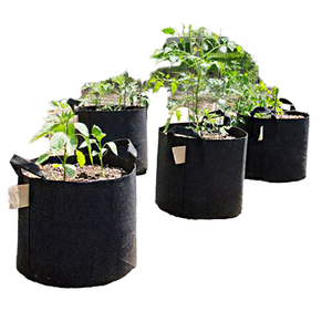 Non Woven Felt 5-Pack 5 7 10 20 100 Gallon 300G Thickened Fabric Garden Pots Disposable Plant Grow <b>Bags</b> - Product Image 1