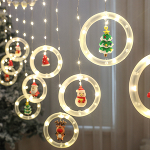 Hình ngôi sao trắng <span class=keywords><strong>LED</strong></span> ánh sáng dây Cây giáng sinh Rèm đèn IP44 đánh giá bầu không khí di động đèn flash cho phòng - Product Image 1