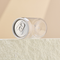 Bocaux en Plastique PET à Fond Plat avec Grande Ouverture de 56 mm, Couvercle Démontable, 250 ml, 330 ml, 375 ml, 500 ml, Scellage en Aluminium Facile à Ouvrir, pour Stockage de Desserts et Gâteaux
