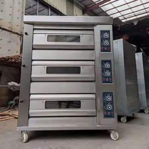 Commercial 3 Deck Electric Gas bread pizza Oven cake baking oven with timer