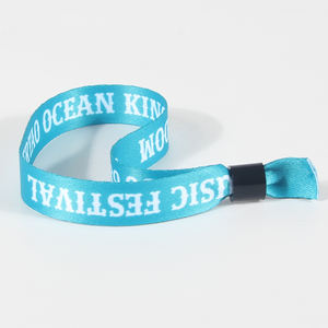 Individuelles Festival Stoff-Armbänder Polyester umweltfreundlicher Stoff Armband-Armband für Veranstaltungen - Product Image 3