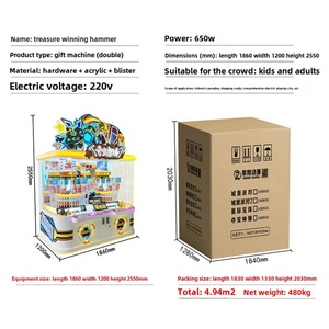 Factory Direct Sale <b>Arcade</b> City Gift Machine Double Person Treasure Hammer <b>Arcade</b> Machine Coin Operated Entertainment Equipment - Product Image 6