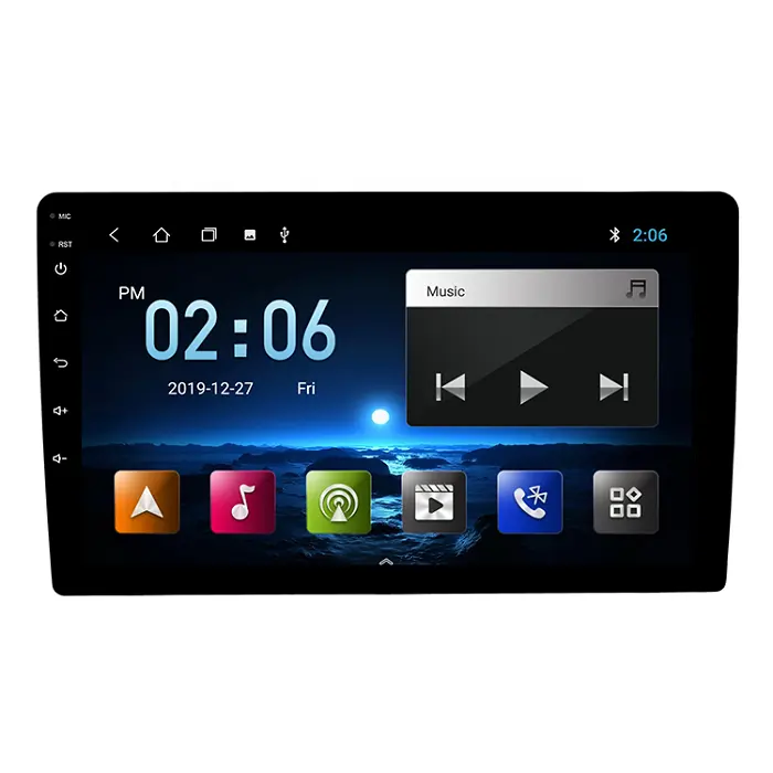 1 16GB Universal Multimedia Android 9 System Autoradio mit 9 Zoll Touchscreen Wifi GPS <span class=keywords><strong>MP5</strong></span> Music Player