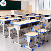 Ensembles de mobilier scolaire haut de gamme au design traditionnel, réglables et confortables, en acier inoxydable pour salles de classe, bibliothèques et zones d'étude