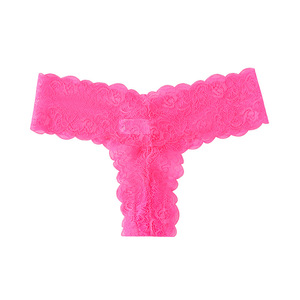 Tanga Sexy de Encaje Hueco para Mujer, Estilo Europeo Americano, Cintura Baja, Cómoda, Deportiva, Transpirable, Atractiva - Product Image 5