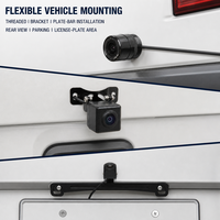 Caméra de recul miniature HD 1080P pour véhicule, écran partagé, vision nocturne IR, boîtier étanche, connecteur aviation RCA BNC