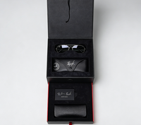 Boîte d'emballage pour lunettes de vue en papier rigide de luxe, personnalisable avec logo, écologique, en matériaux recyclés, réutilisable et portable