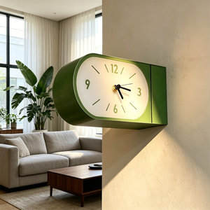 <span class=keywords><strong>Orologio</strong></span> <span class=keywords><strong>da</strong></span> Parete Angolare Verde Originale YZOK, <span class=keywords><strong>Orologio</strong></span> Minimalista a Superficie Curva Bifacciale <span class=keywords><strong>da</strong></span> <span class=keywords><strong>Appendere</strong></span> all'Angolo - Product Image 3