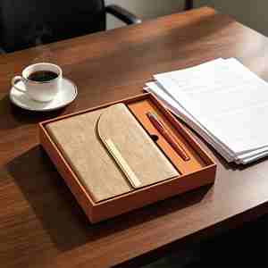 Ensemble de papeterie de direction : Carnet A5 à anneaux avec stylo métallique pour la formation des nouveaux employés – Coffret cadeau de bureau personnalisé pour cadres - Product Image 2