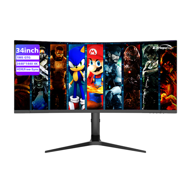 Hot Selling 34 Inch Curved Gaming Monitor 4K VA 100HZ 165HZ Pc Gaming Monitor