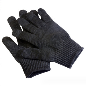 Gants anti-coupure Laohan niveau 5 en fil d'acier pour la soudure, gants de sécurité professionnels noirs - Product Image 2