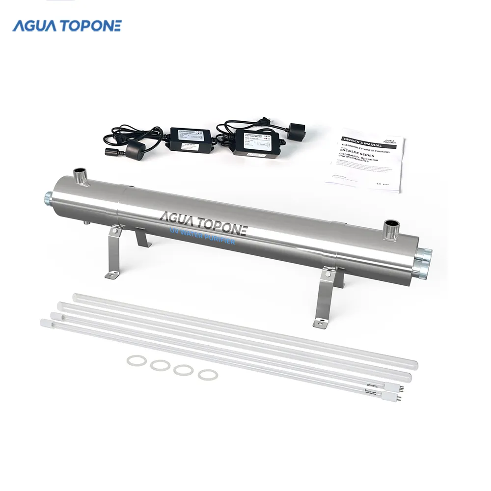 AGUA TOPONE 110w 304 in acciaio inox Uv sistema di trattamento delle acque con lampada reattori commerciali Hotel UV filtri depuratore d'acqua