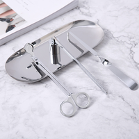 Vente en gros 3 pièces accessoires en acier inoxydable plateau Dipper Cutter Snuffer bougie crochet ensemble d'outils avec supports de plaques outils