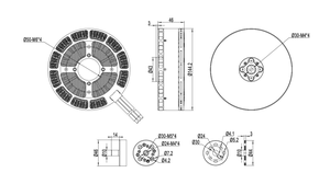 Motor para Dron V118 EVTOL UAV, 20-26 kg por Rotor, Hélice de Carbono de 47.5 Pulgadas, Empuje Máximo de 50 kg por Unidad de Rotor, Peso del Motor: 1910 g - Product Image 4