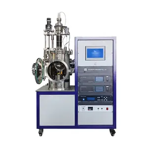 Dual target magnetron sputter and thermal evaporation composite coating machine with CD and RF Power Supply